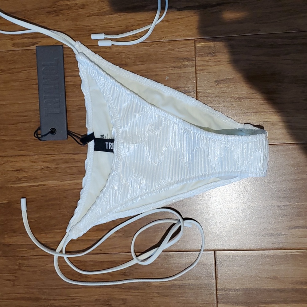 Triangl Swimwear Textured White Bikini Bottom